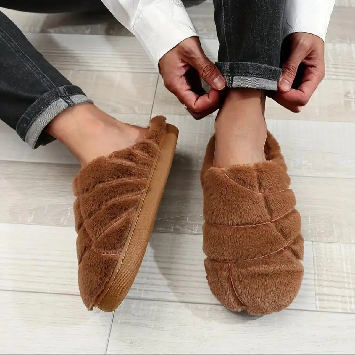 Womens Mens Dachshund Slippers Cute Dog Cartoon Bow Slippers Fuzzy Warm Plush Couple House Shoes