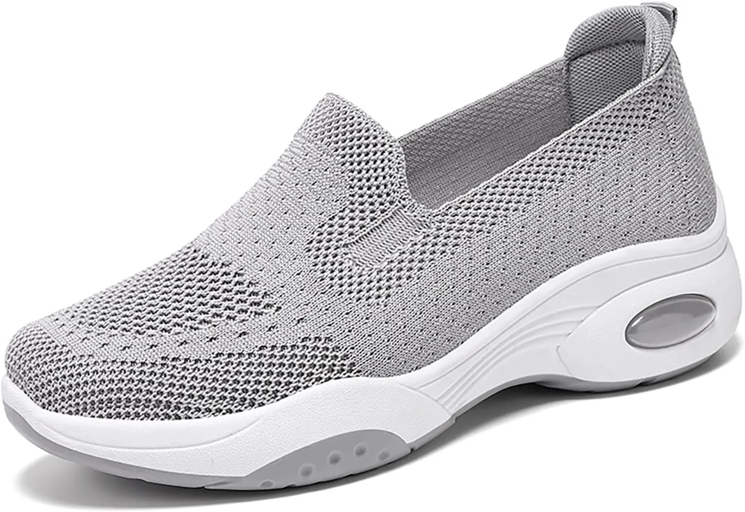 Women'S Mesh Slip-On Orthopedic Sneakers Lightweight Breathable with Arch Support Air Cushion Wedge Yaoyao Shoes for Diabetes Arthritis Nurse Walking Shoes