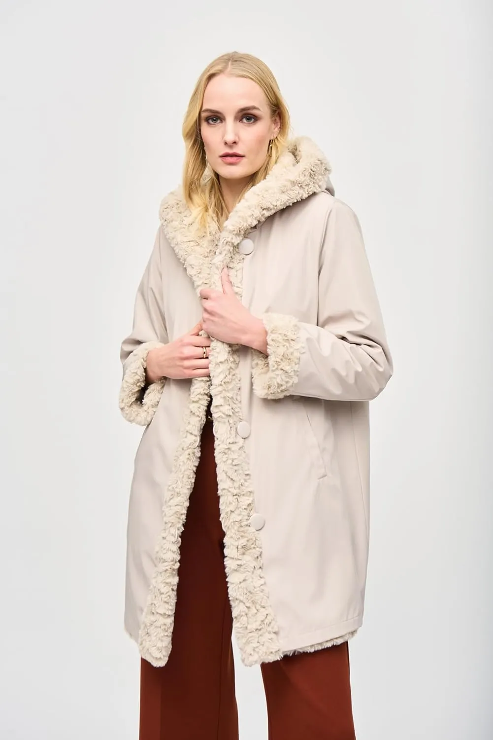 Women's Reversible Faux Fur Coat