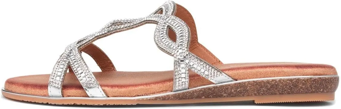 Womens/Ladies Gabriela Sandals (6) (Silver)