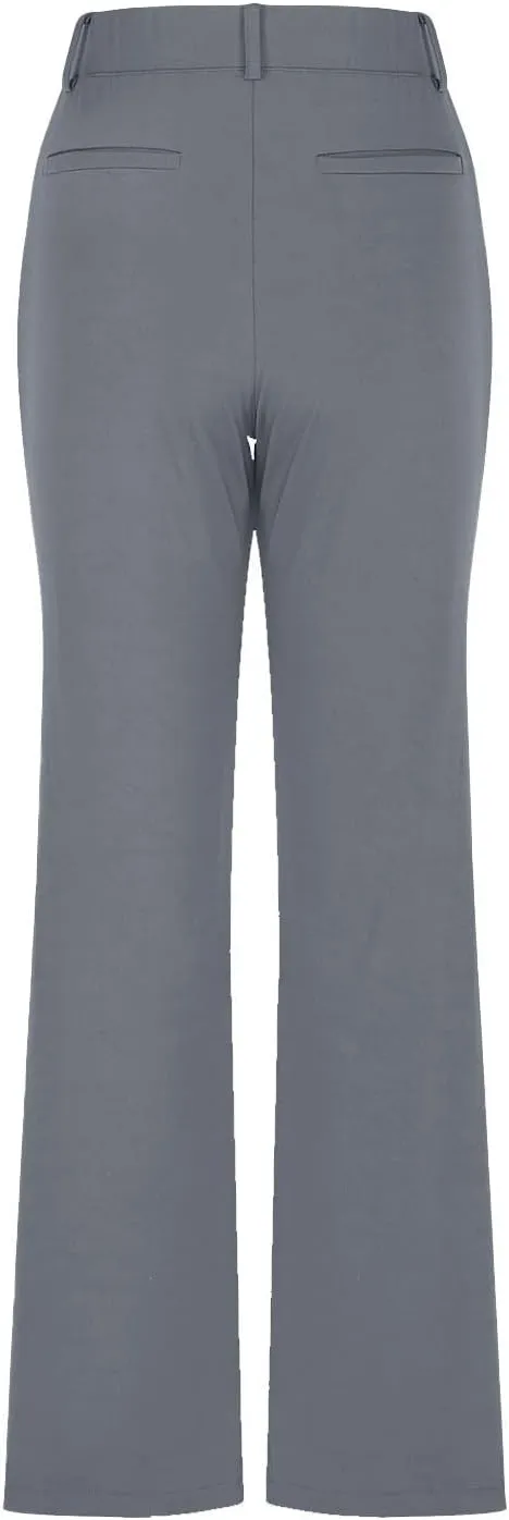 Work Pants Women Business Casual Dress Pants Bootcut Trousers Pants with Pockets Ladies High Waisted Pants