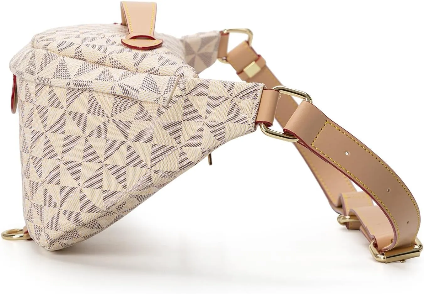 Xehuro Belt Bag for Women Fanny Pack Chest Bag Daypack Bum Bag Checkered Bag Multi Color (Beige-1)