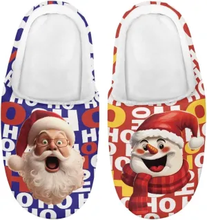 Xpyiqun Christmas Slippers Kids House Shoes Size 9-14.5 Home Slipper Fuzzy Warm Winter Shoe