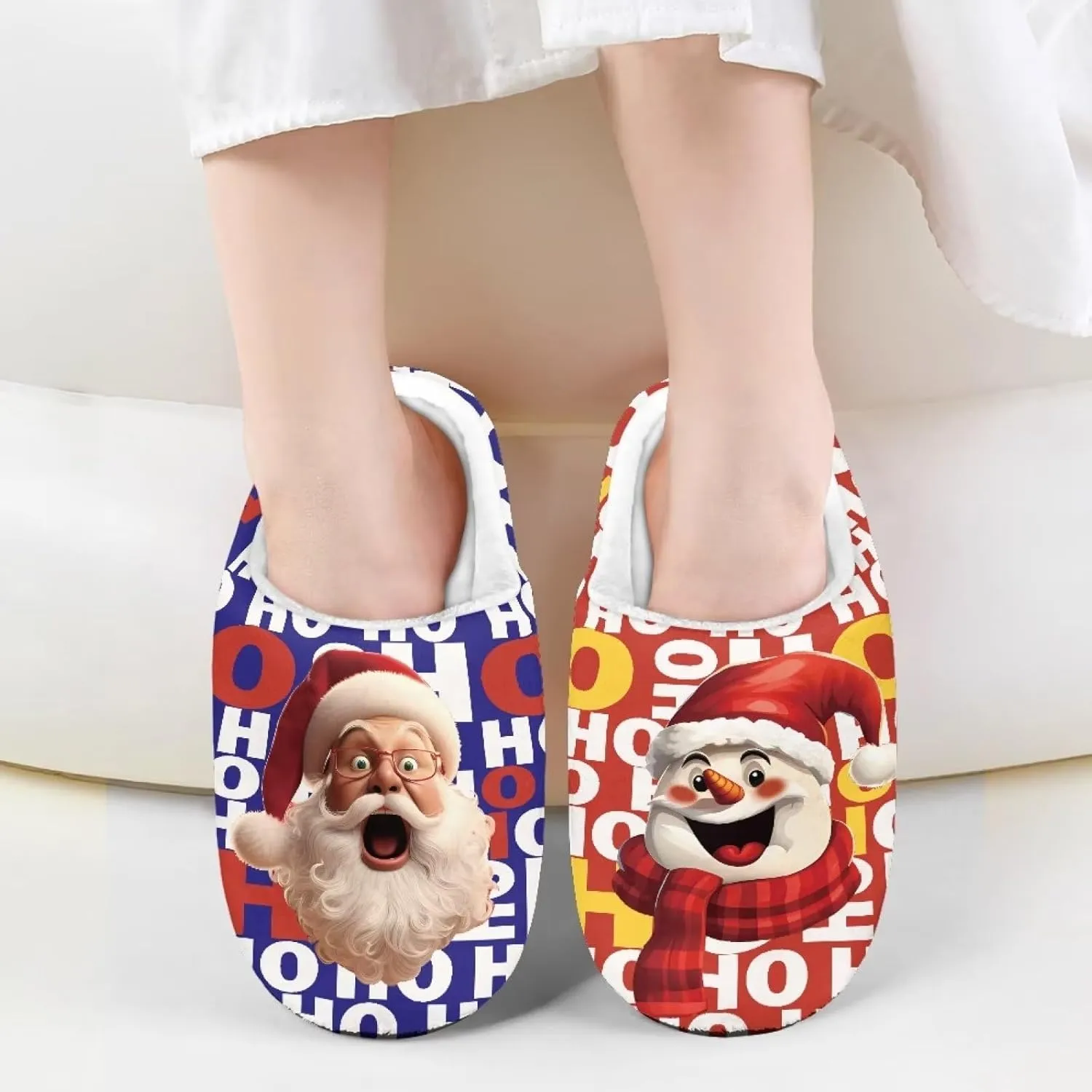 Xpyiqun Christmas Slippers Kids House Shoes Size 9-14.5 Home Slipper Fuzzy Warm Winter Shoe