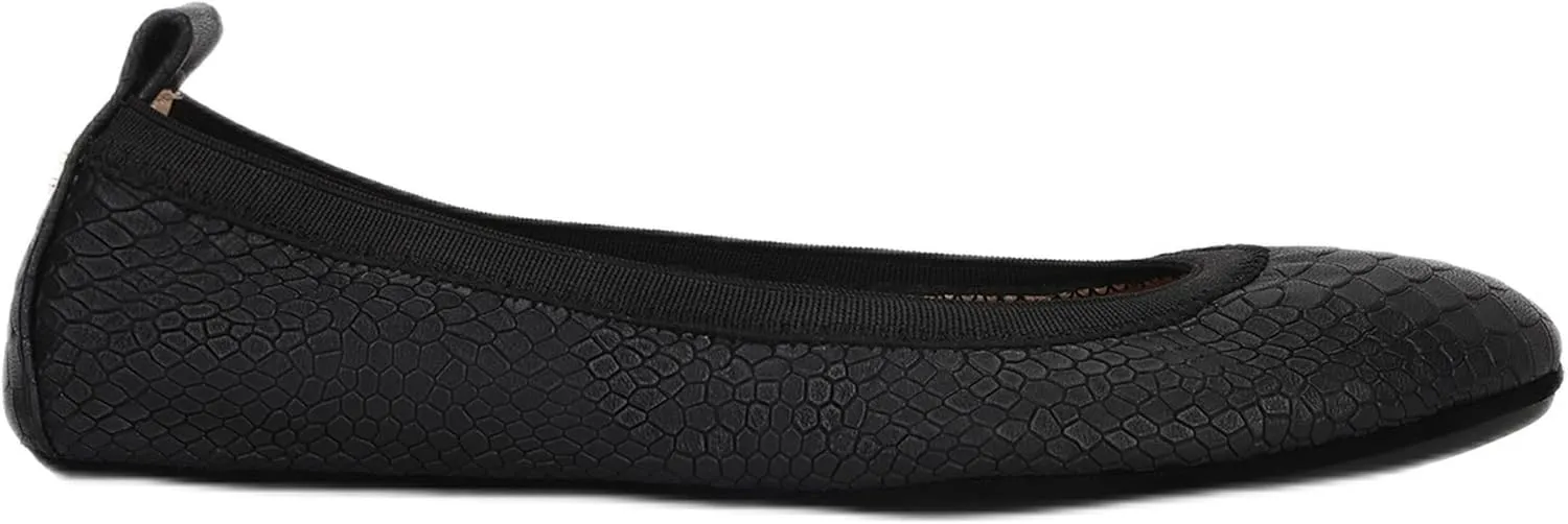Yosi Samra Samara Women's Leather Metallic Foldable Ballet Flat