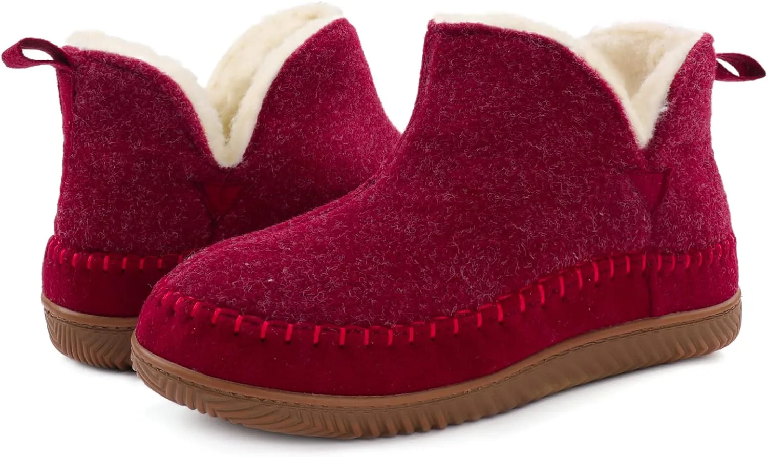 Zizor Women's Moccasin Bootie Slippers with Cosy Memory Foam, Ladies' Toasty Slip on House Shoes with Hard Outdoor Indoor Rubber Sole