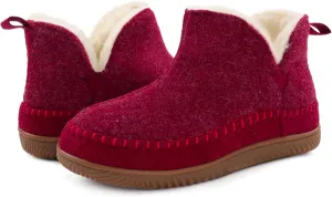 Zizor Women's Moccasin Bootie Slippers with Cosy Memory Foam, Ladies' Toasty Slip on House Shoes with Hard Outdoor Indoor Rubber Sole
