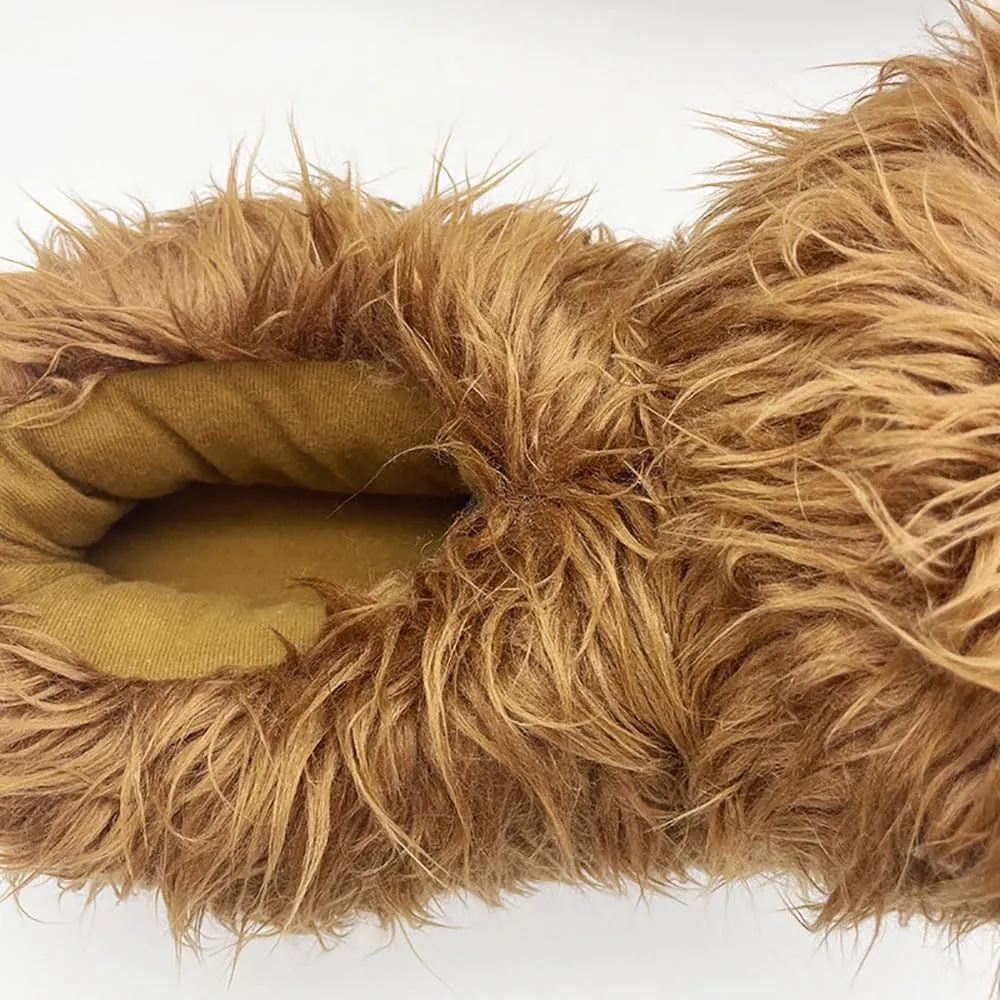 Zureto Highland Cow Plush Scottish Cow Slippers, Soft Warm Animal Home Indoor Shoes